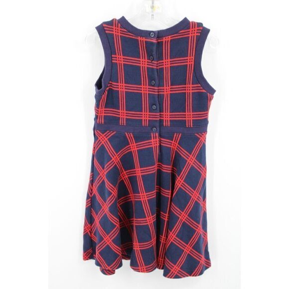 JANIE & JACK Girls Navy Blue With Red Stripes Sleeveless Knit Dress Size 6 - Picture 5 of 8